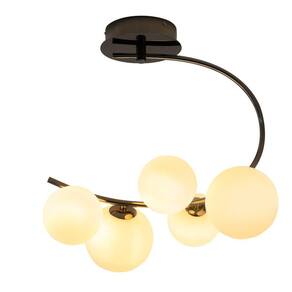 Plafon de Sobrepor Nero 5xG9 50w MM001 Bella Iluminação Cromo Negro/Branco