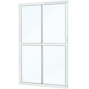 Porta de Alumínio Correr 210x150cm 2 Folhas Atlântica Branco