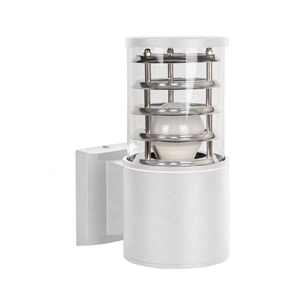 Arandela Imperial Alumimio Vidro Transparente E27 IP54 MP2217ALBRTRAR Bronzearte Branco