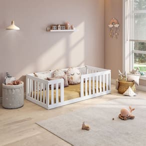 Mini Cama Montessoriana Com Grade Giulia Casatema Branco