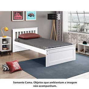 Cama Solteiro Juvenil Exclusive Casatema Branco