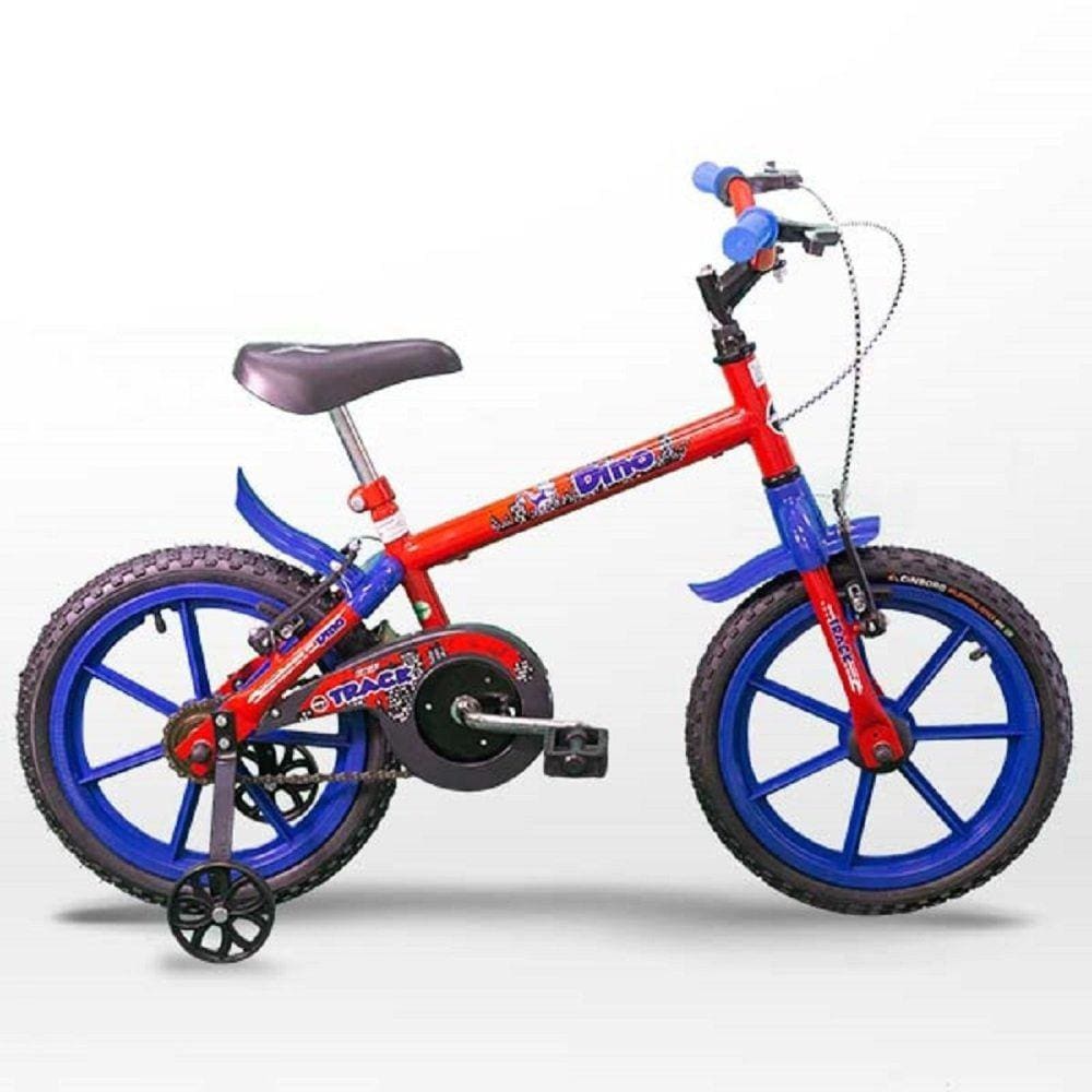 Bicicleta Infantil Dino A16 TK3 Track Vermelho/Azul