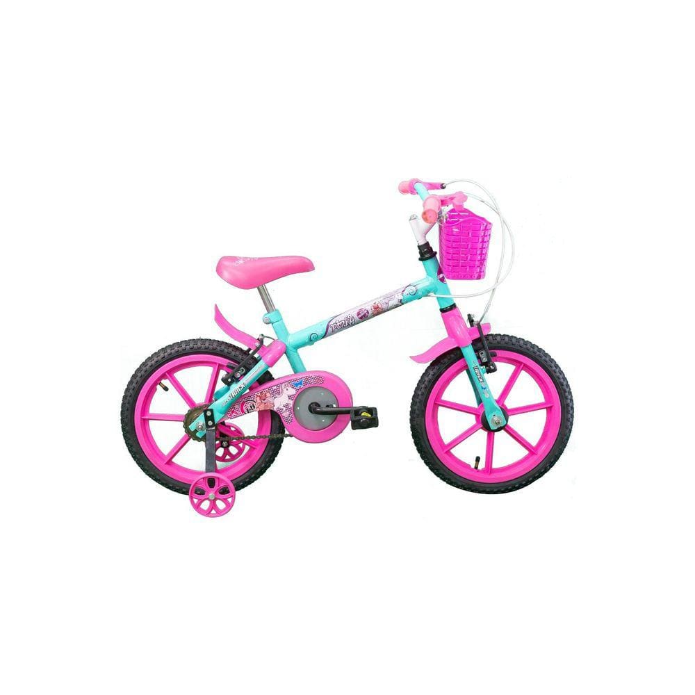 Bicicleta Infantil Pink A16 com Cesta TK3 Track Azul/Rosa