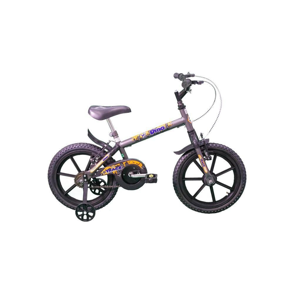 Bicicleta Infantil Dino A16 TK3 Track Grafite/Laranja