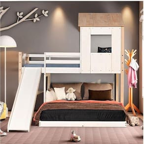 Beliche Casal Montessoriano Family com Escorregador Casatema Marroml/Branco