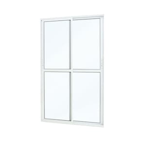 Porta de Alumínio Correr 210x160cm 2 Folhas Atlântica Branco