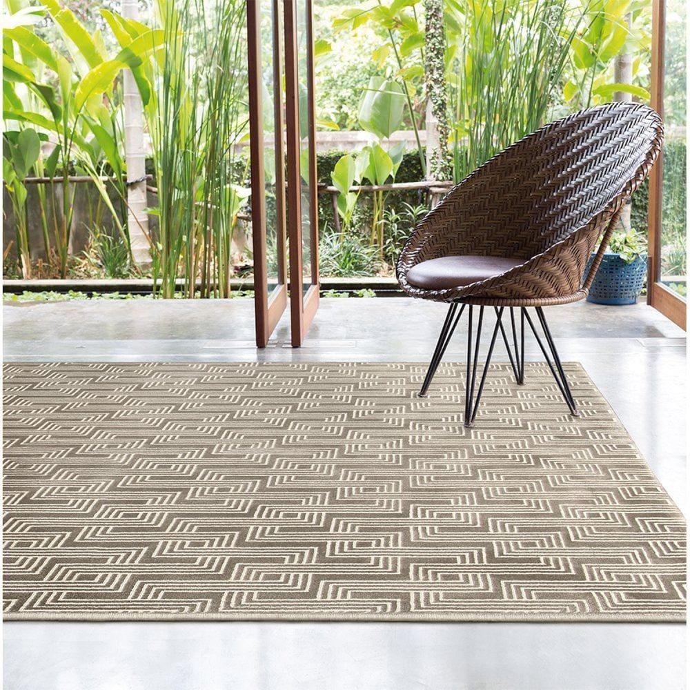 Tapete Chevron 100x150cm Tapetes São Carlos Prata Design