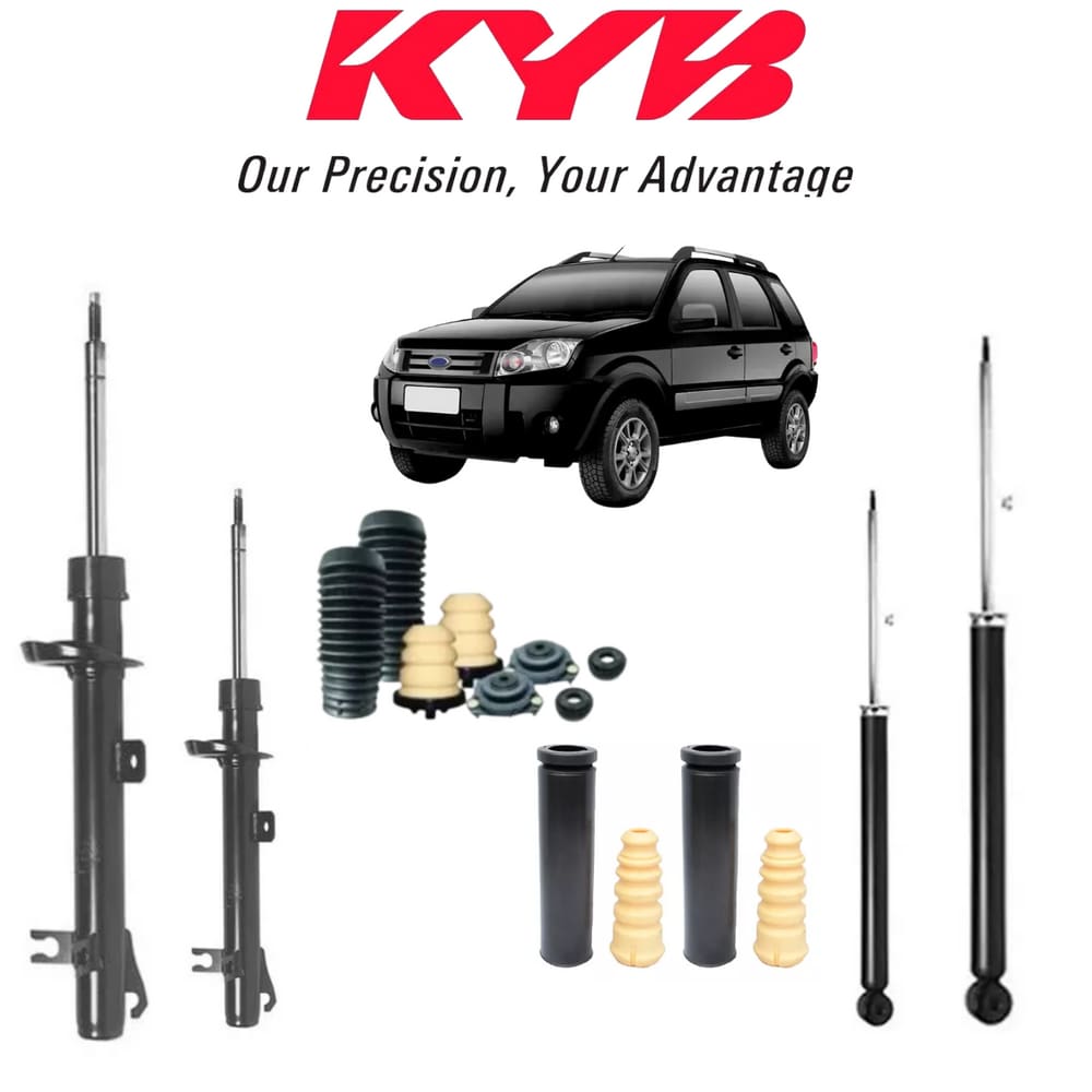 4 Amortecedor Dianteiro+Traseiro Kayaba+Kit Batente Ford Ecosport 2006 2007