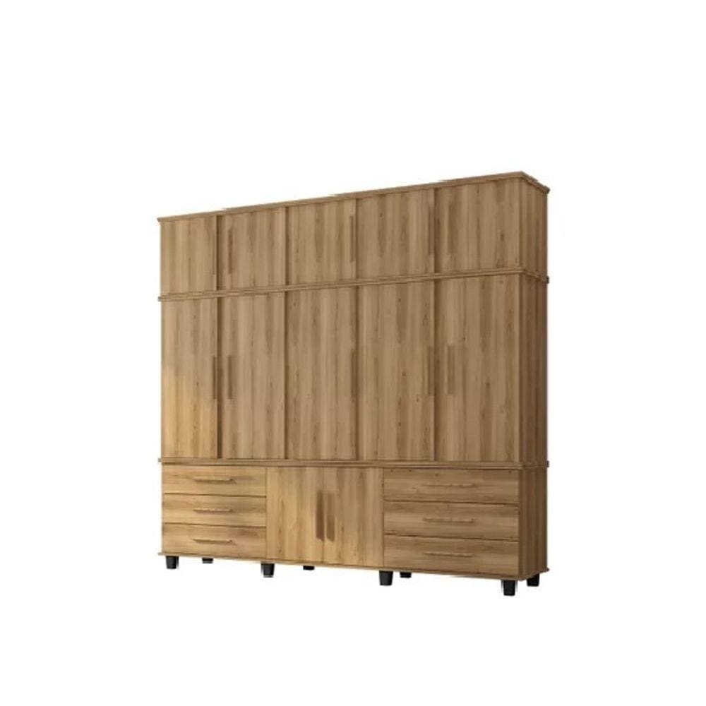 Guarda Roupa Triplex Prisma 5 Portas Nature - Fabri Móveis