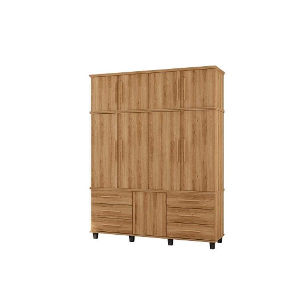 Guarda Roupa Triplex Prisma 4 Portas Nature - Fabri Móveis