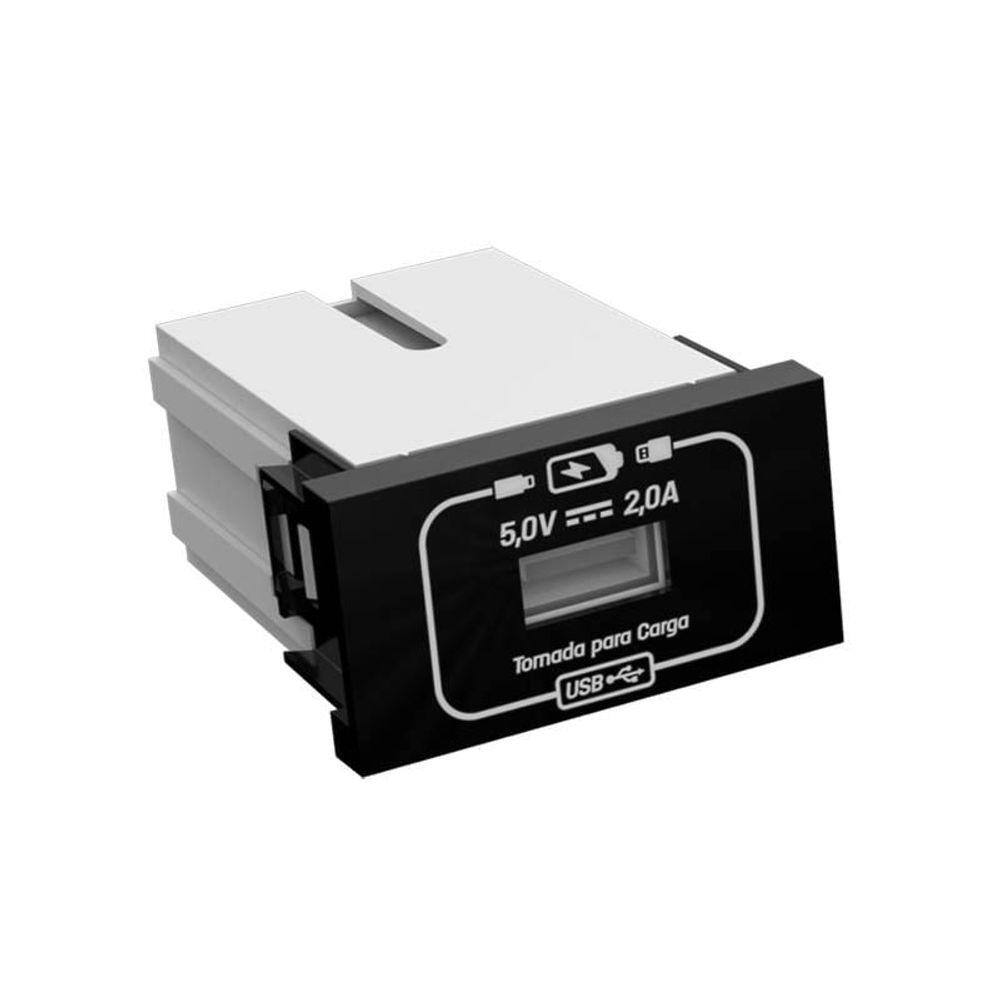 Modulo Dubai Usb 5v 2a Preto Enerbras