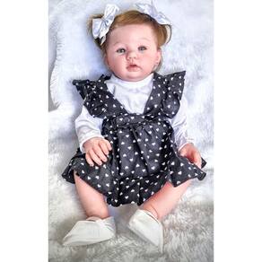 Boneca Reborn Menina Morena + Enxoval