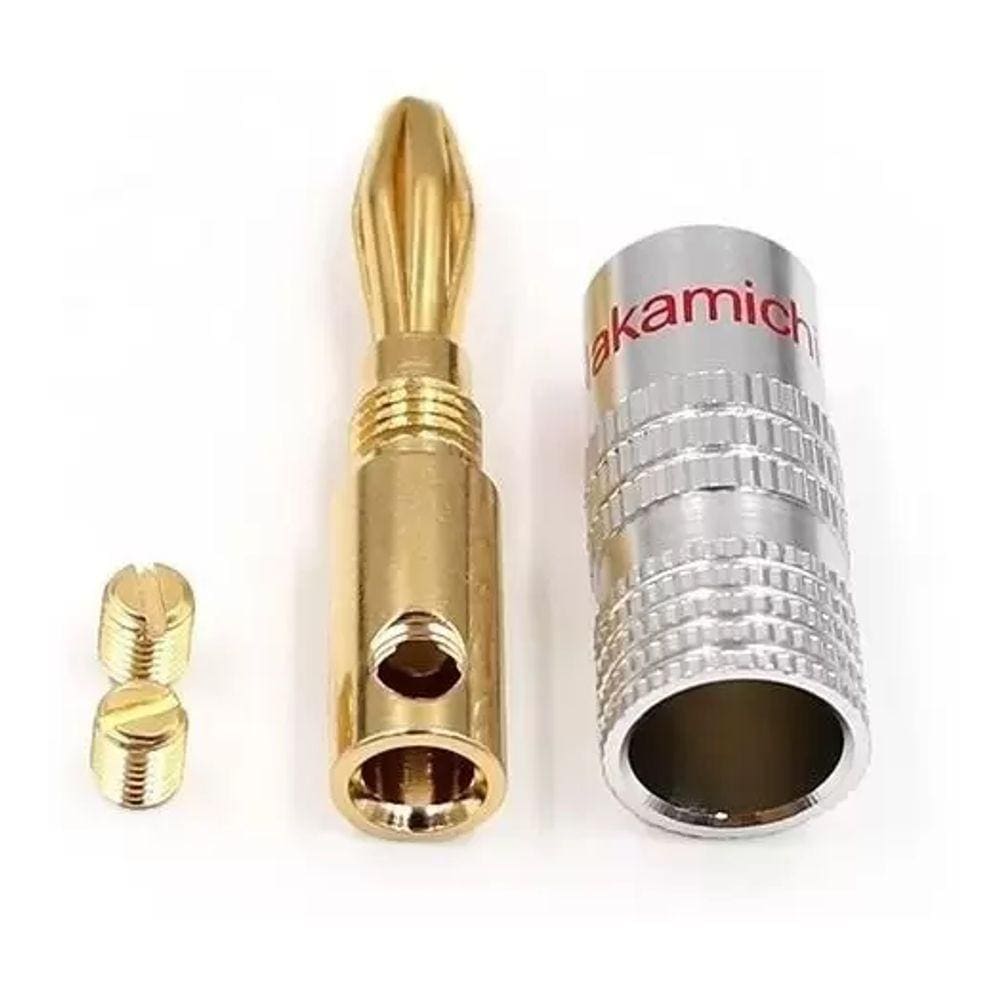 Plug Banana Banhado à Ouro Nakamichi - Unidade