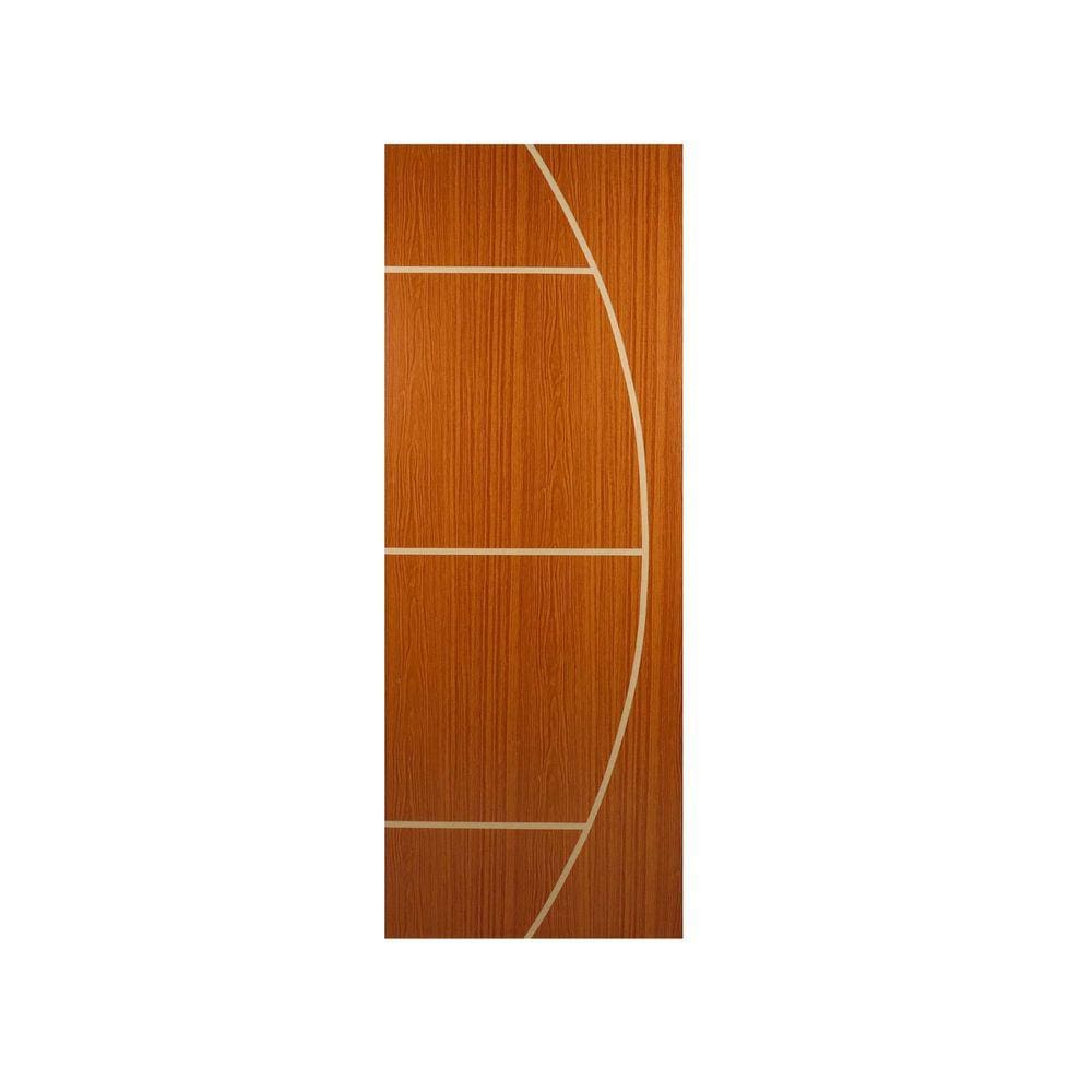 Folha de Porta Madeira Decorada 210x60cm Espessura 3,5cm Gaúcha MGM Mogno