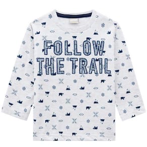 Camiseta Infantil Manga Longa Estampada Meia Malha Masculia Milon Ref: 13002 P/G