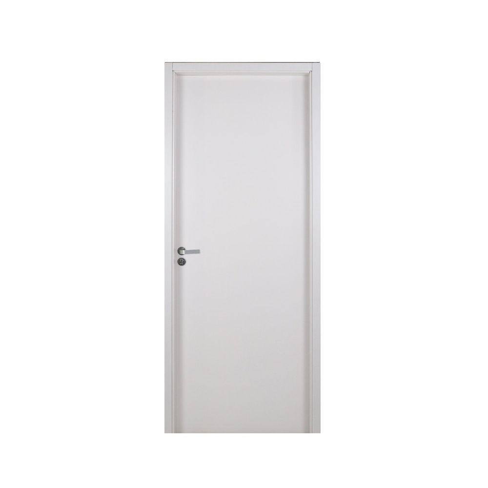 Kit Porta de Madeira Lisa 215x94cm com Batente de MDF Ultra 10cm Melamínica MGM Carvalho Alpha