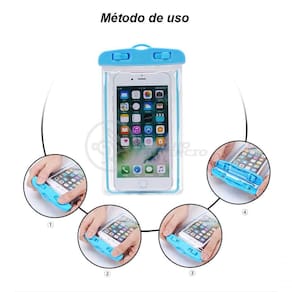 Capa Bolsa A Prova Dágua Impermeável Universal Para Celular - Azul