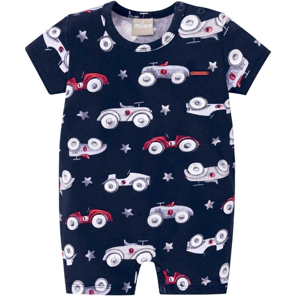 Macaquinho Infantil Estampa Carros Masculino Milon Ref: 13240 P/G