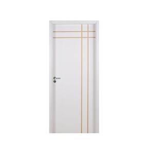 Kit Porta de Madeira Decorada 215x84cm com Batente de MDF Ultra 10cm Mantiqueira MGM Branco
