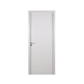 Kit Porta de Madeira Lisa 215x64cm com Batente de MDF Ultra 12cm Melamínica MGM Branco