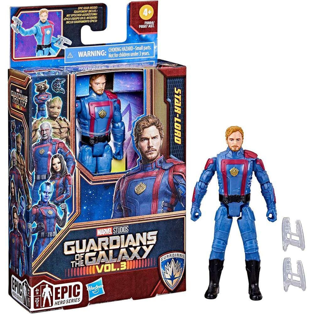 Boneco Peter Quill 10cm Guardiões Da Galáxia O Filme Hasbro