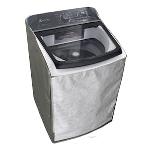 Capa Para Maquina de Lavar Electrolux LEC LEJ LED 13 kg 14 kg Abertura em Ziper Cinza