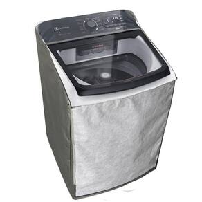 Capa Para Maquina de Lavar Electrolux LEC LEJ LED 13 kg 14 kg Ziper Cinza