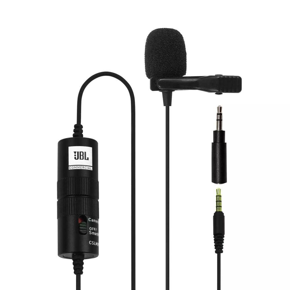 Microfone Lapela Omnidirecional À Bateria Com Clip Jbl Cslm 20 B Preto