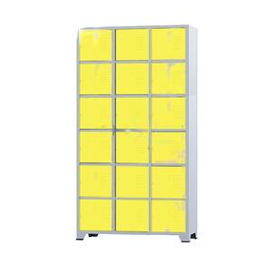 Armário Roupeiro De Aço 18 Portas Para Vestiário Academia Locker Amarelo