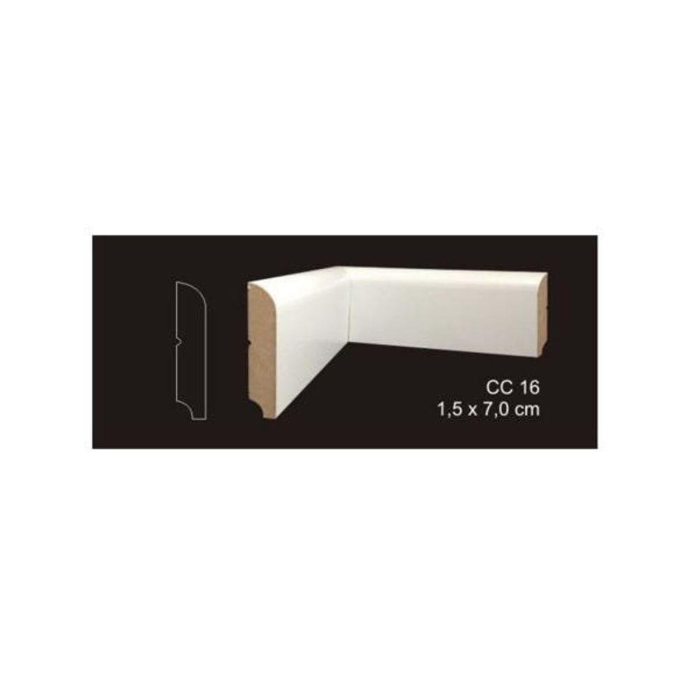 Rodapé Cavimad Com Passa Fio 15 X 70 - Cc16 12 Barras