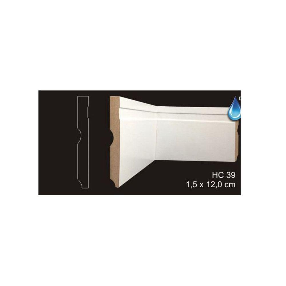 RODAPÉ CAVIMAD C/PASSA FIO 15 x 120 - HC39 1 BARRA
