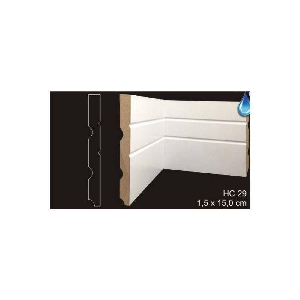 RODAPÉ CAVIMAD C/ PASSA FIO 15 x 150 - HC29 3 BARRAS