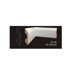 RODAPÉ CAVIMAD C/ PASSA FIO 15 x 80 - CC26 1 BARRA