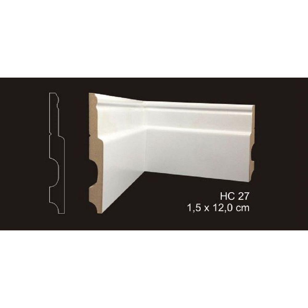 RODAPÉ CAVIMAD C/ PASSA FIO 15 x 120 - HC27 3 BARRAS