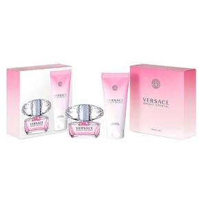 Kit Versace Bright Crystal Edt Perfume Fem 50Ml E Loção Corp