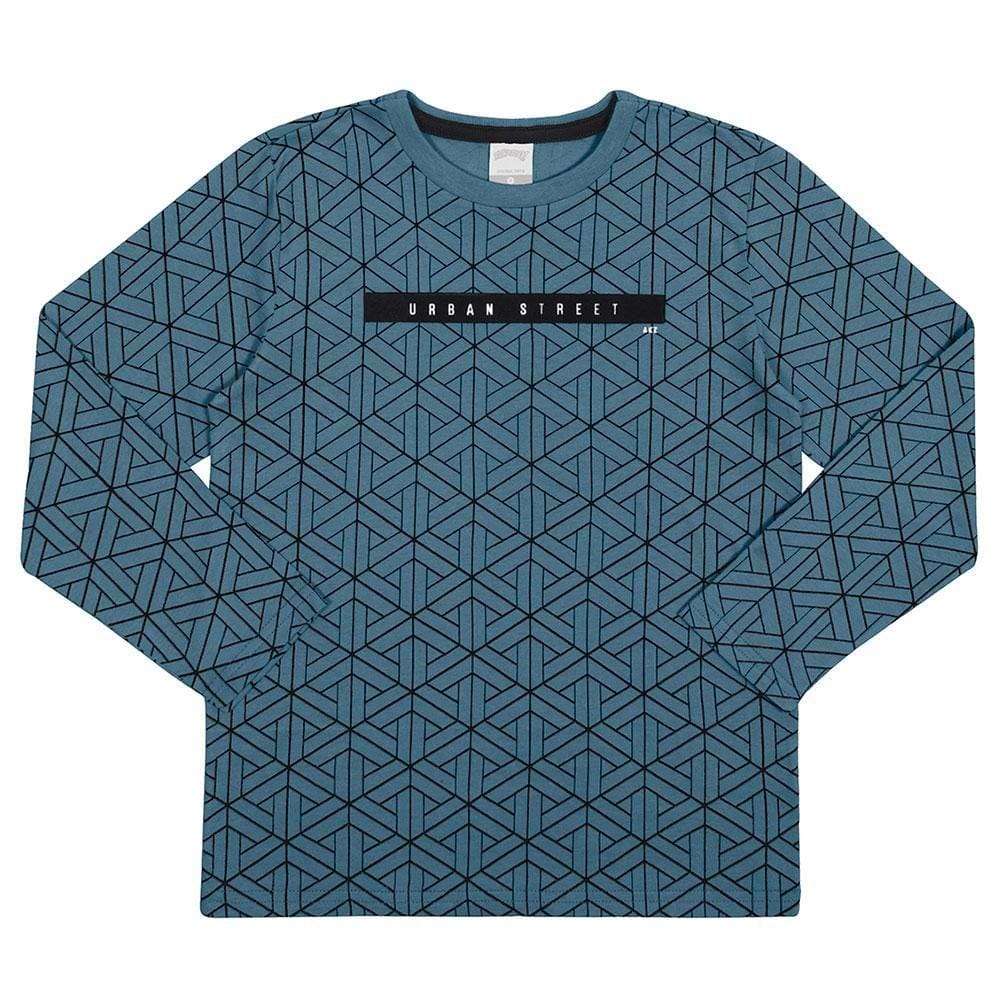 Camiseta Manga Longa Meia Malha Penteada Alakazoo Ref: 66205 4/10