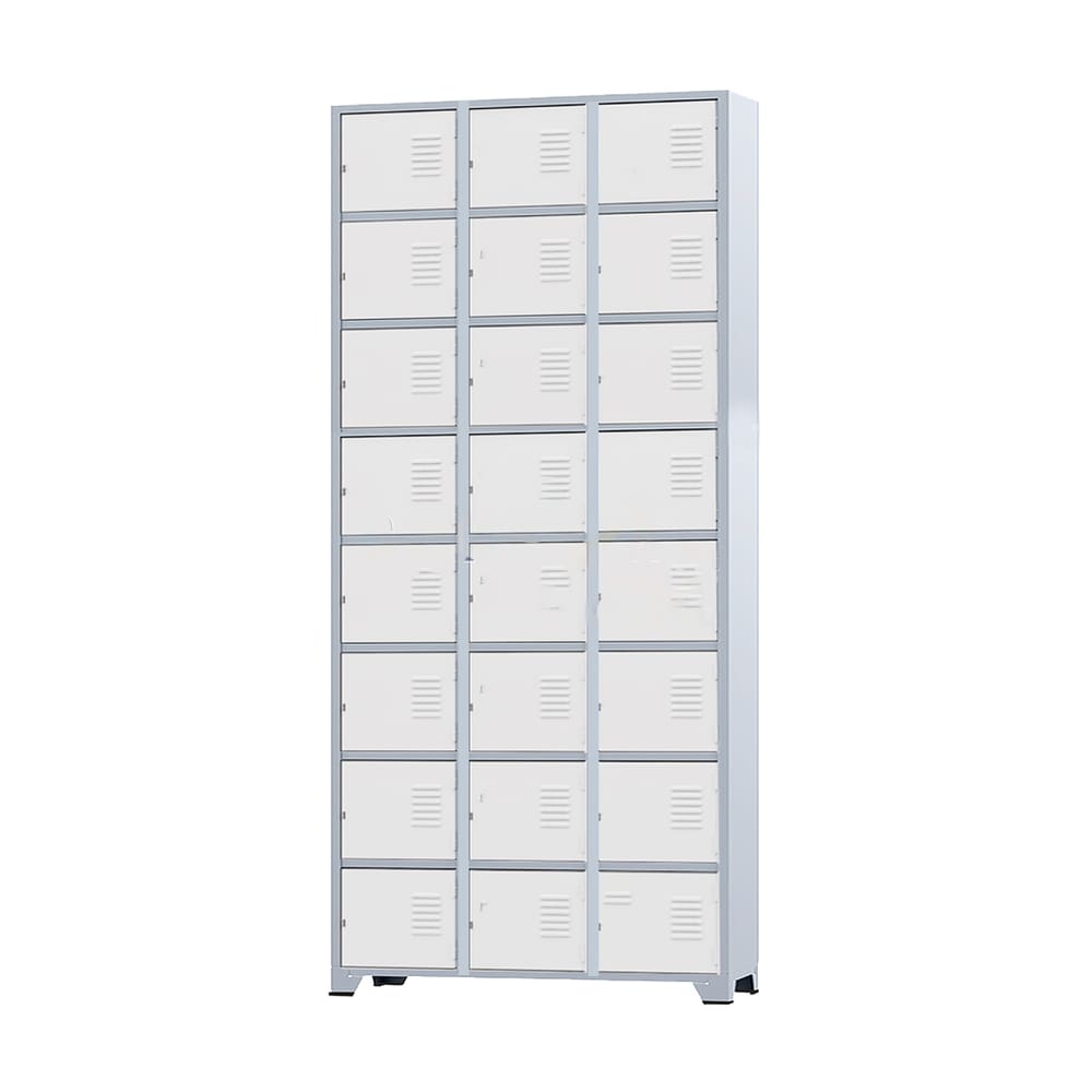 Armário Roupeiro De Aço 24 Portas Para Vestiário Academia Locker Branco