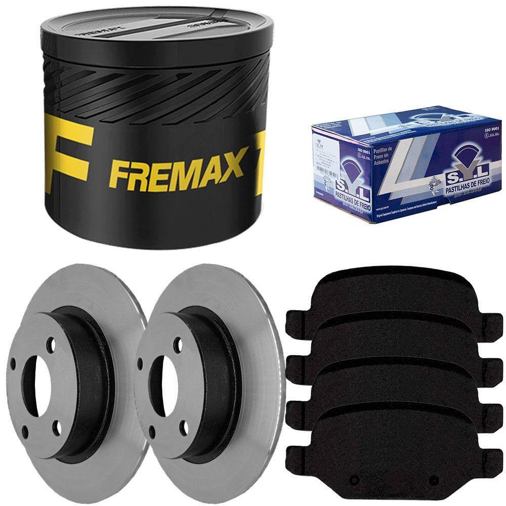 Kit Pastilha Disco Tras Sólido Fiat Linea 1.8 16V 08 a 16