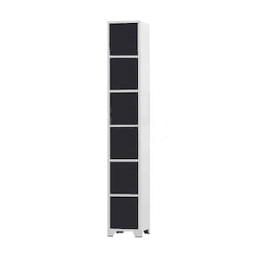 Armário Roupeiro De Aço 6 Portas Para Vestiário Academia Locker Preto