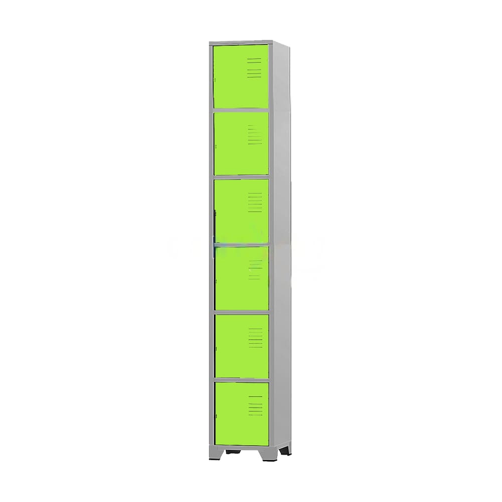 Armário Roupeiro De Aço 6 Portas Para Vestiário Academia Locker Verde