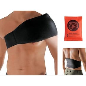 Kit Cinta Multiuso + Bolsa Gel Termica Grande Compressa Preto Artipé