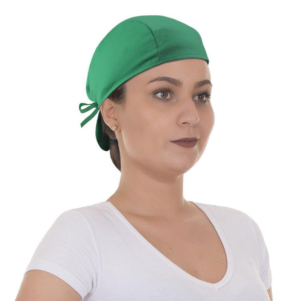 Kit 5 Touca Toca Bandana Cirúrgica Culinária Unissex Verde Artipé