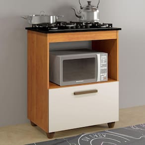 Balcão para Cooktop 5 Bocas Salvia Kaiki Móveis