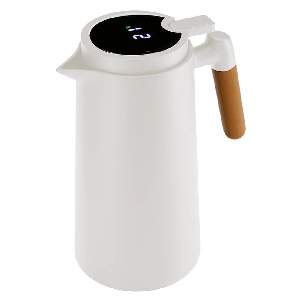 Garrafa Térmica com Termômetro Digital Branco 1L - Lyor