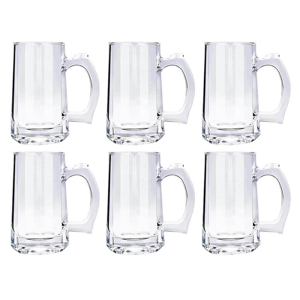 Conjunto de Copos Alto Pavillion, Haus, 6 Peças, 350ml, Vidro, Transparente  - 57716/125