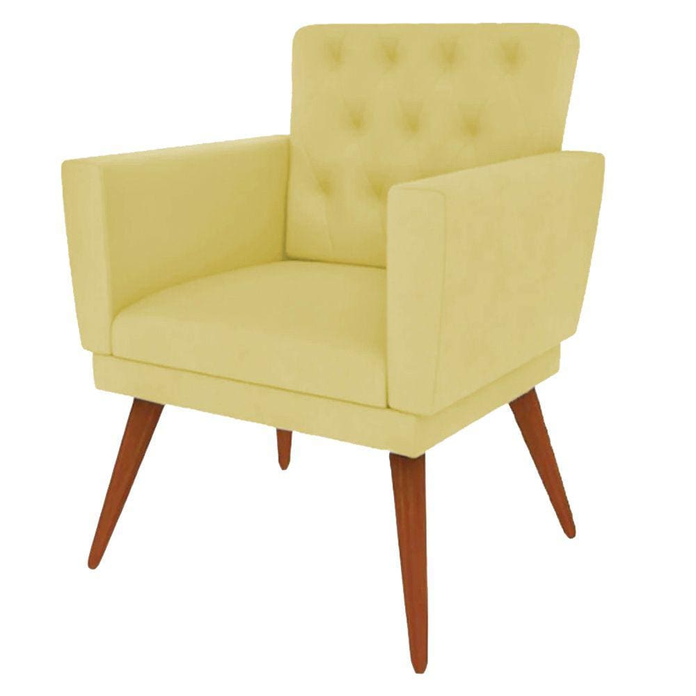 Poltrona Nina com Capitone - Amarelo