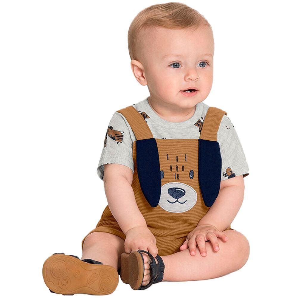 Macaquinho Infantil Cachorrinho Alakazoo Dog Ref: 38810 P/G