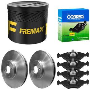 Kit Pastilha Disco Dianteiro Ventilado Palio 1.0 2010 a 2014