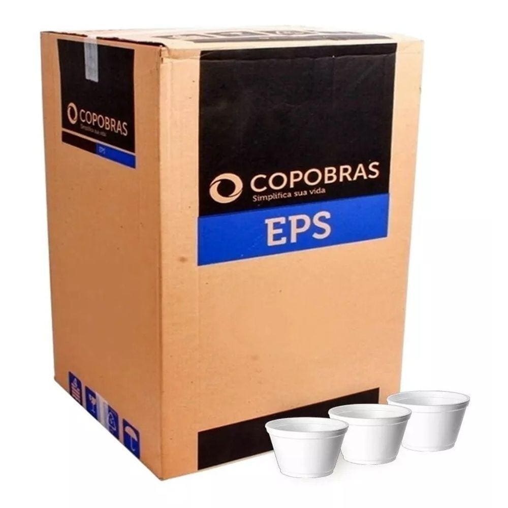 Pote Térmico Isopor 240ml Copobras Caldos e Açaí Caixa Com 500 Unidades