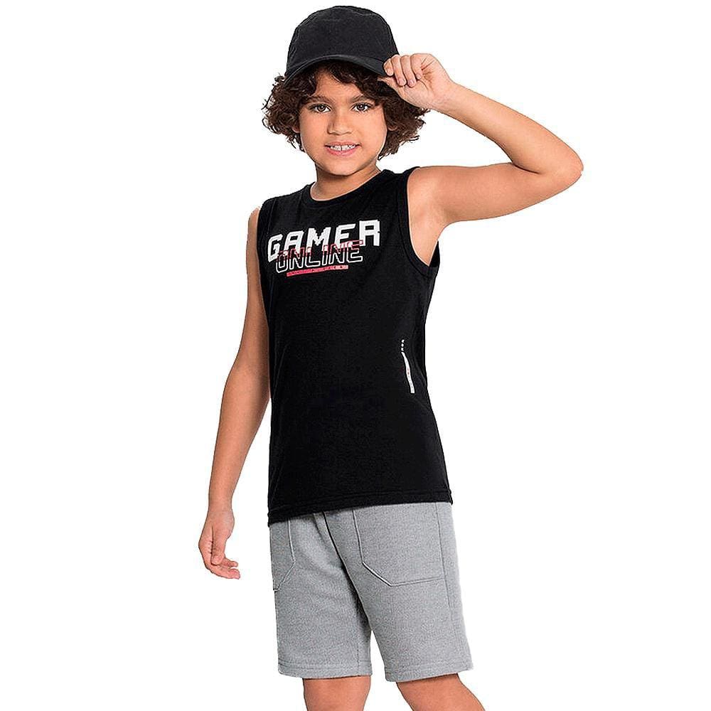 Regata Infantil Gamer Meia Malha Alakazoo Ref: 38873 04/10